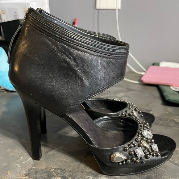 Nine west studded jewelled heels size 8.5 - Picture 3 of 7